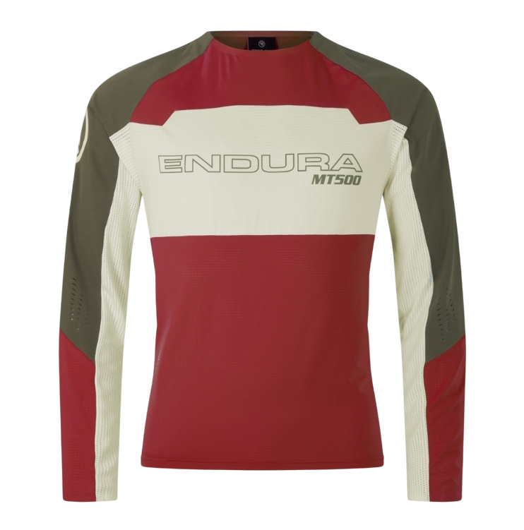 Maillot ENDURA MT500 BURNER LITE Manches Longues Rouge