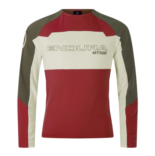 Maillot ENDURA MT500 BURNER LITE Manches Longues Rouge