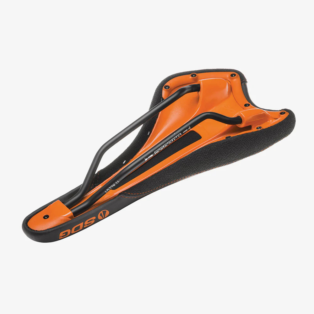 Selle SDG RADAR MTN Rails Titanium-Alu Sort/Orange