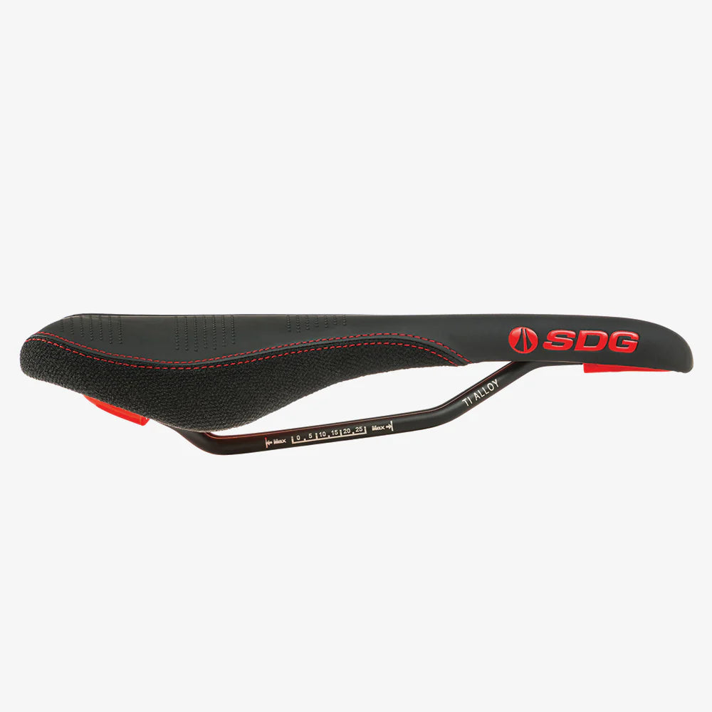 SDG RADAR MTN Titanium-Alloy Rails Saddle Black/Red