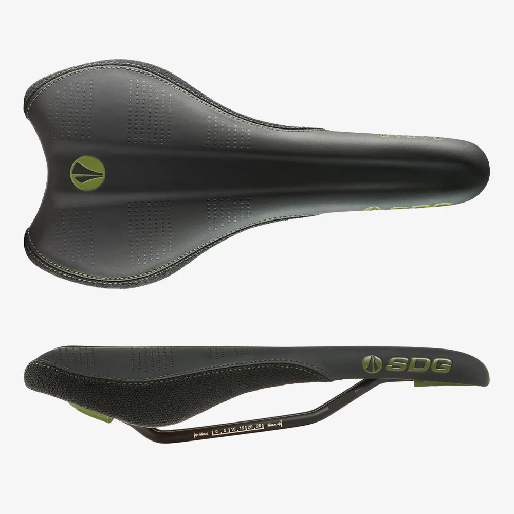 Sillín SDG RADAR MTN Rails Cr-Mo Negro/Verde Oliva