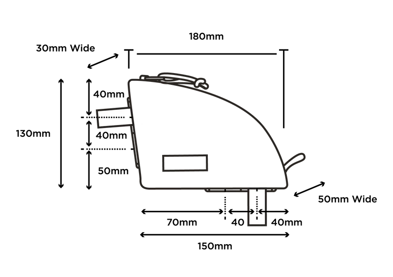 Rammetaske RESTRAP REAR TOP TUBE BAG 0.8L Sort