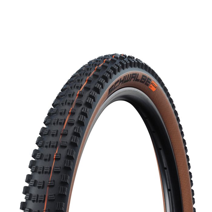 Däck SCHWALBE WICKED WILL 29x2.40 ADDIX SOFT SUPERRACE Tubeless Ready Vikbart Brun