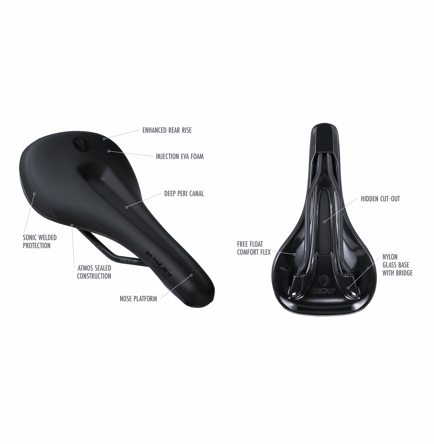 Selle SDG BEL-AIR V3 MAX Fuel Rails Lux-Alloy Oil Slick