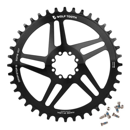 Plateau Mono WOLF TOOTH DROP-STOP ST GRAVEL DM 8 Vis Sram Noir