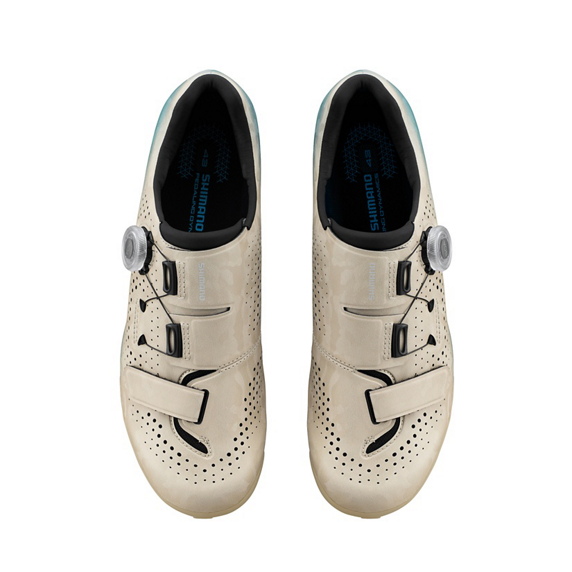 Chaussures VTT XC/Gravel SHIMANO RX600 Beige/Bleu