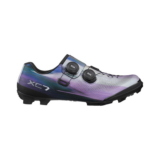 Maastopyöräilykengät SHIMANO XC703 Butterfly Hopea/Violetti