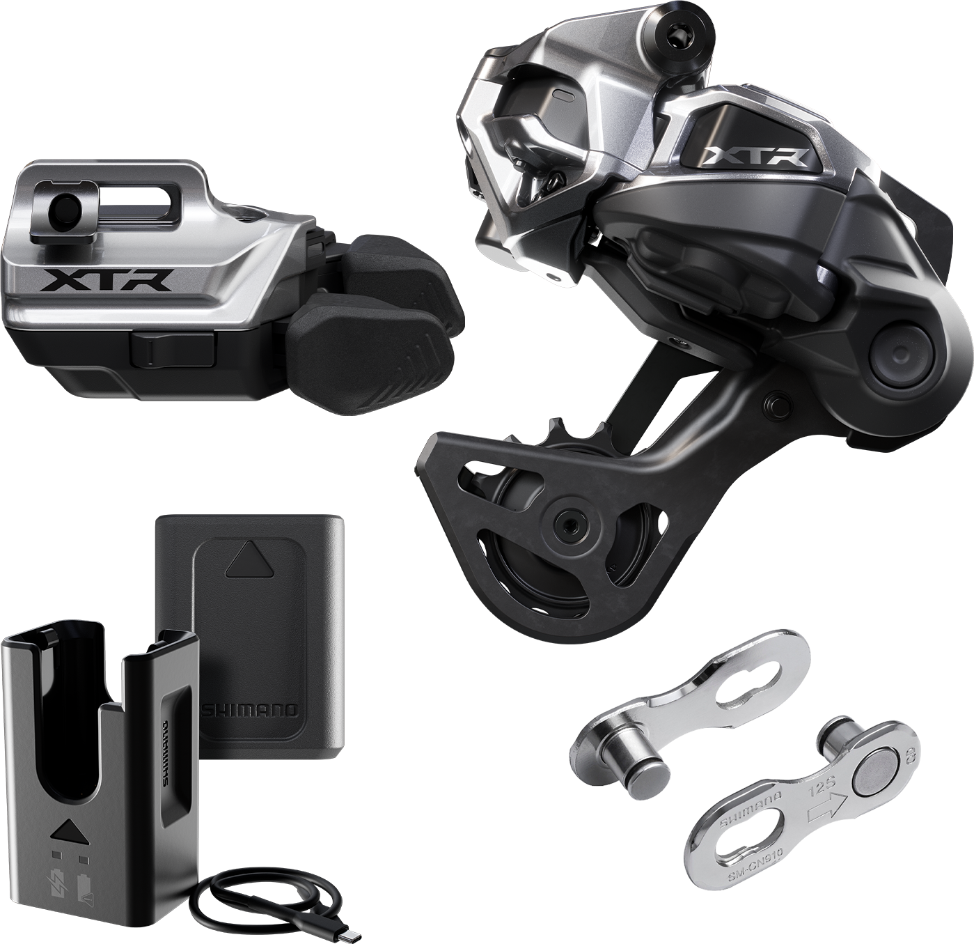 Upgrade Kit SHIMANO XTR Di2 Wireless M9250-GS Střední Vodítko Montáž Páčky