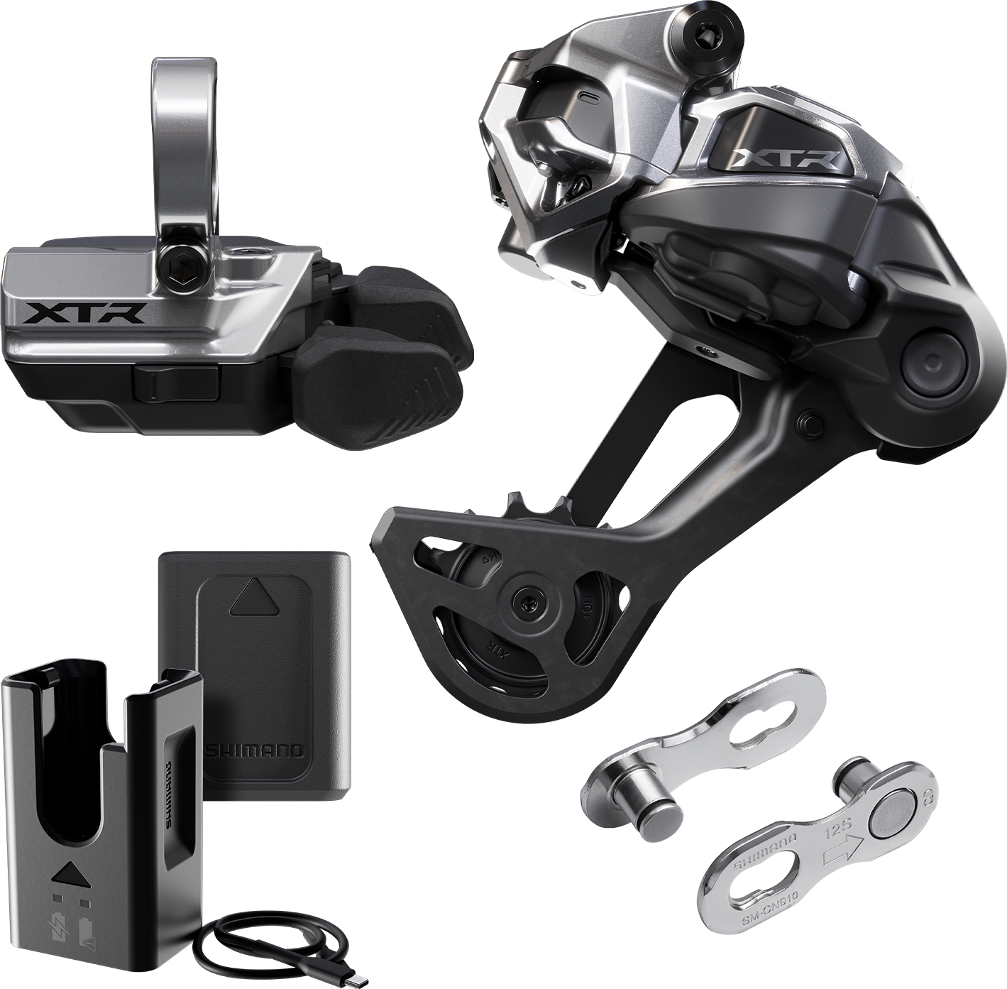 Upgrade Kit SHIMANO XTR Di2 Wireless M9250-SGS Dlouhé Vodítko Montáž na Objímku