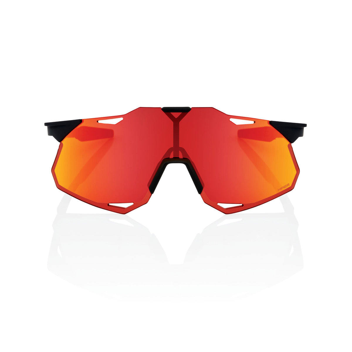 100% HYPERCRAFT XS Soft Tact Black Hiper Multilayer Mirror Red Glasses