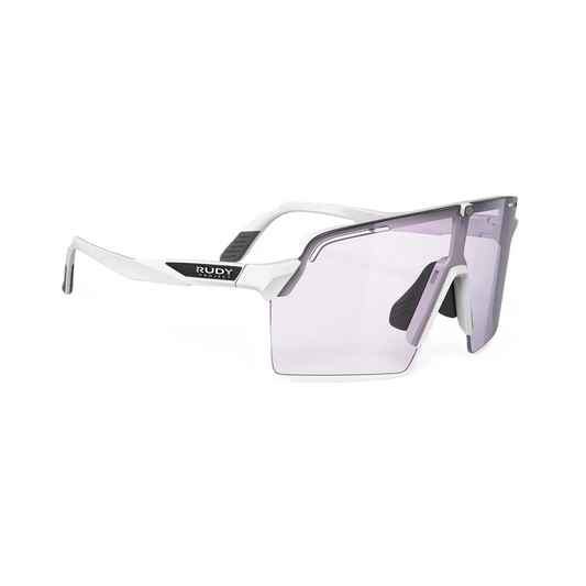 Lunettes RUDY PROJECT SPINSHIELD PRO Blanc Verres IMPACTX™ Photochromique Laser Purple