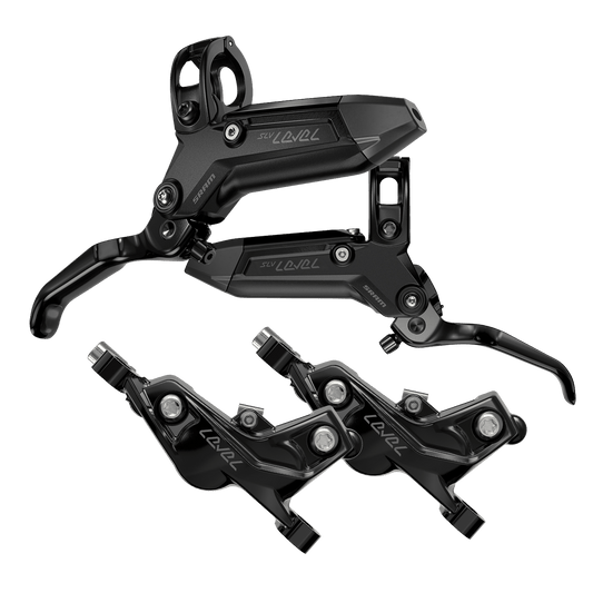 Paire de Freins SRAM LEVEL SILVER STEALTH 4 pistons Noir