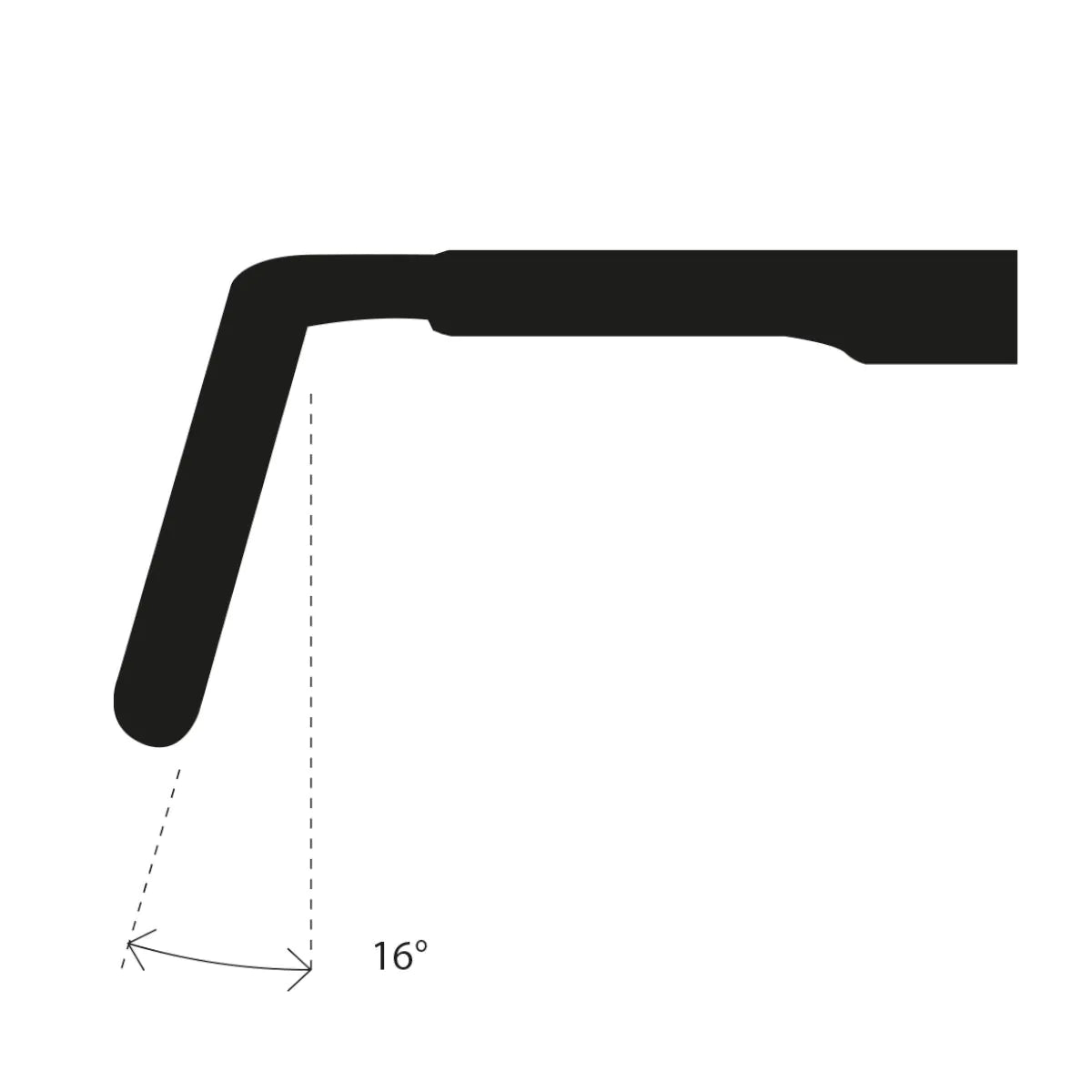 Gravel-styre DEDA SUPERZERO KOLFIBER UD POB Finish Flare 16°