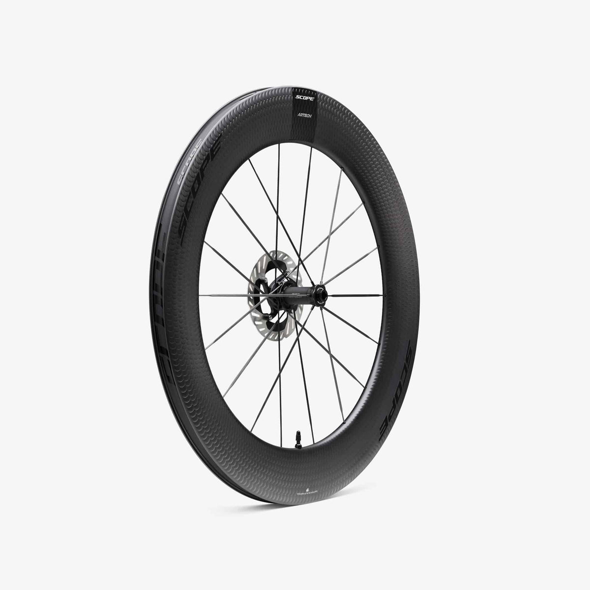 SCOPE Artech 8.T Tubeless Ready Front Wheel (Centerlock) Black