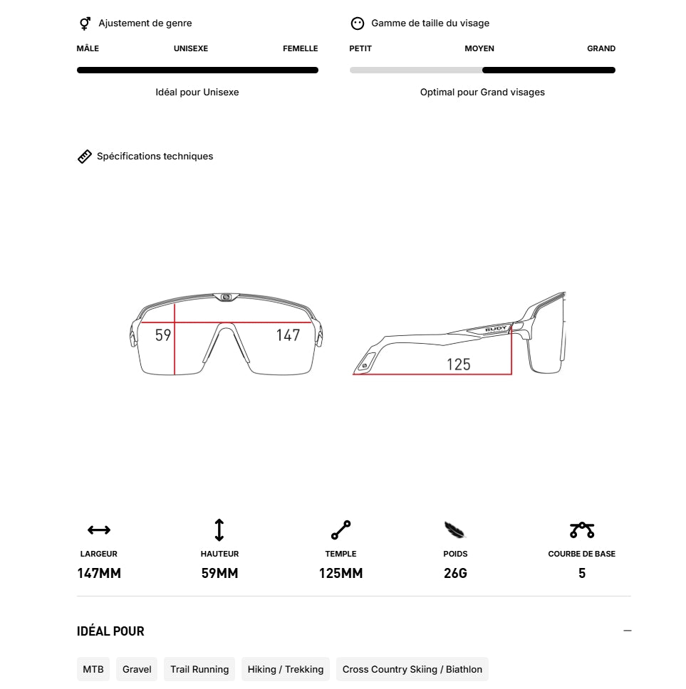 Lunettes RUDY PROJECT SPINSHIELD AIR Crystal Ash Verres RP Optics Multilaser Orange
