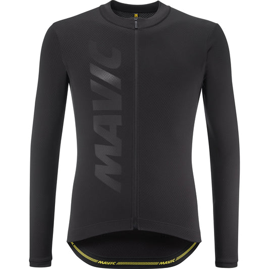 Långärmad cykeltröja MAVIC AKSIUM THERMO Svart
