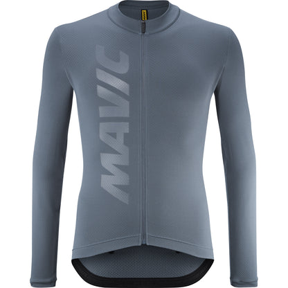 Maillot MAVIC AKSIUM THERMO Mangas Largas Azul/Gris