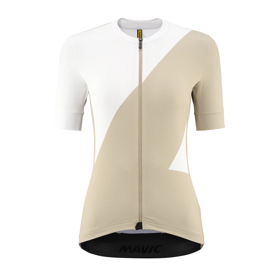 Maillot MAVIC AKSIUM GRAPHIC Manches Courtes Femme Beige