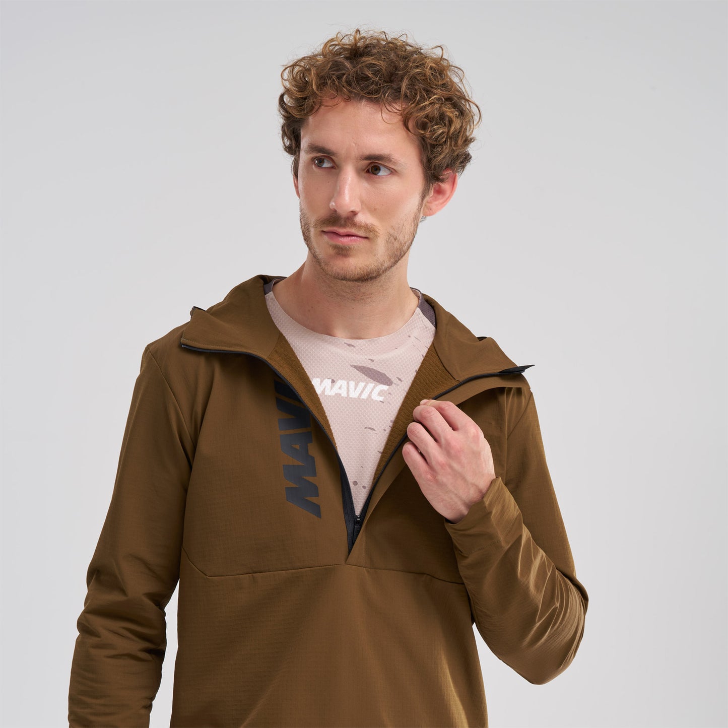 Veste MAVIC DEEMAX THERMO WIND HOODIE Marron