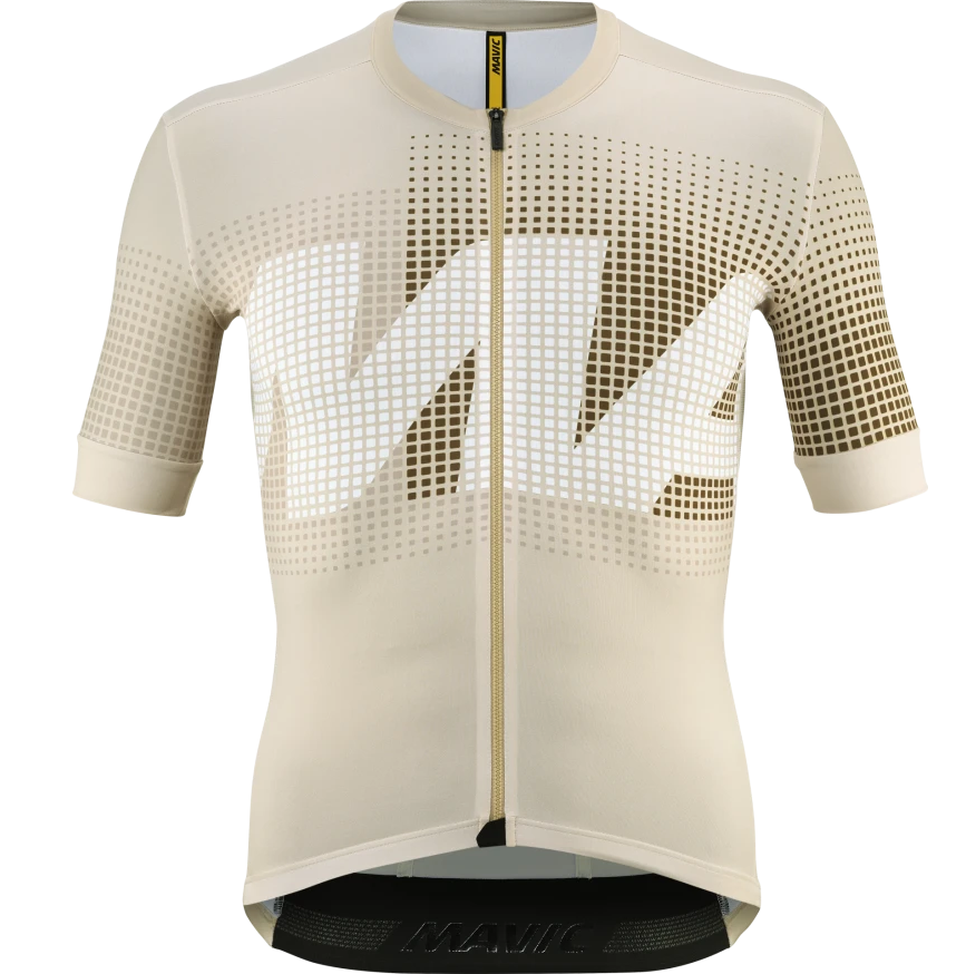 Trikot MAVIC AKSIUM GRAPHIC Kurzarm Beige