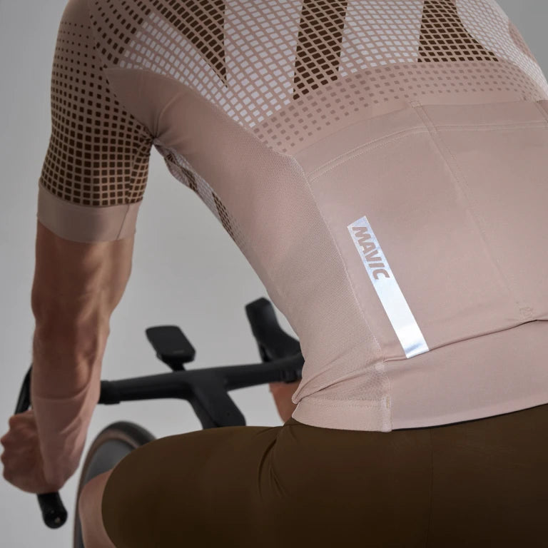 Trikot MAVIC AKSIUM GRAPHIC Kurzarm Beige