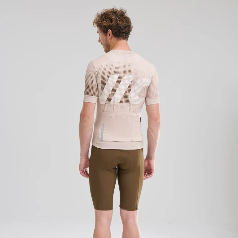 Trikot MAVIC AKSIUM GRAPHIC Kurzarm Beige