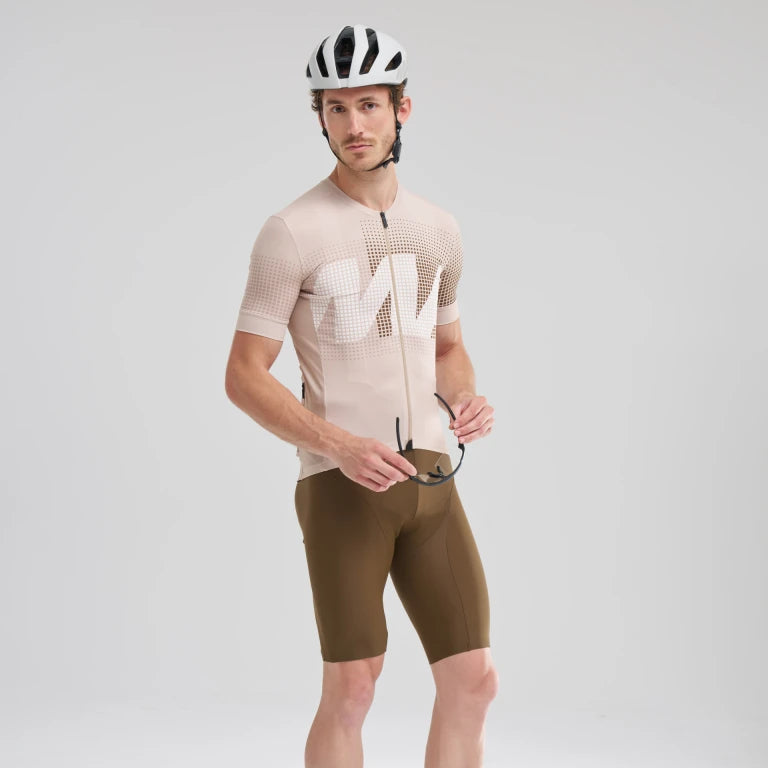 Trikot MAVIC AKSIUM GRAPHIC Kurzarm Beige