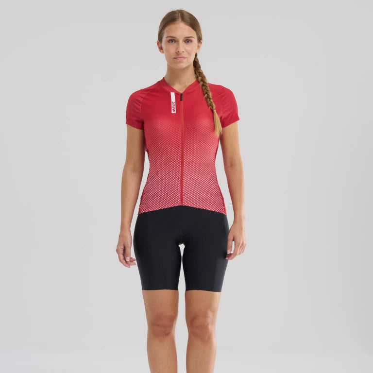 Wielrenshirt MAVIC AKSIUM Korte Mouwen Dames Rood