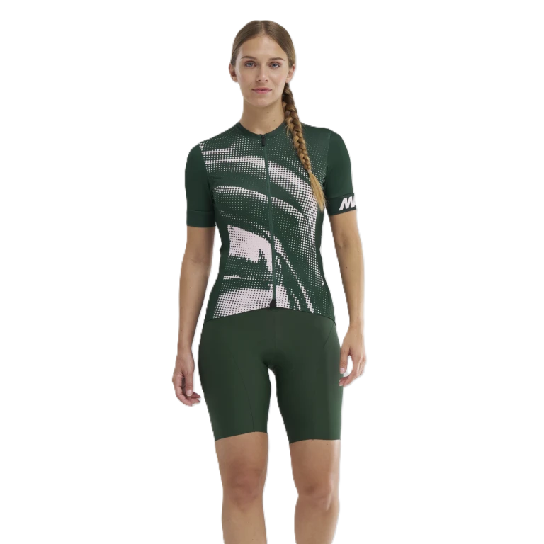 Maillot MAVIC AKSIUM GRAPHIC Manches Courtes Femme Kaki/Rose