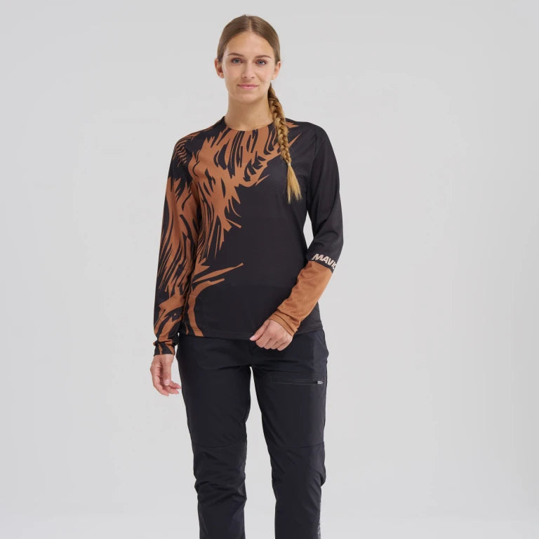 Trikot MAVIC DEEMAX ENDURO Langarm Damen Schwarz