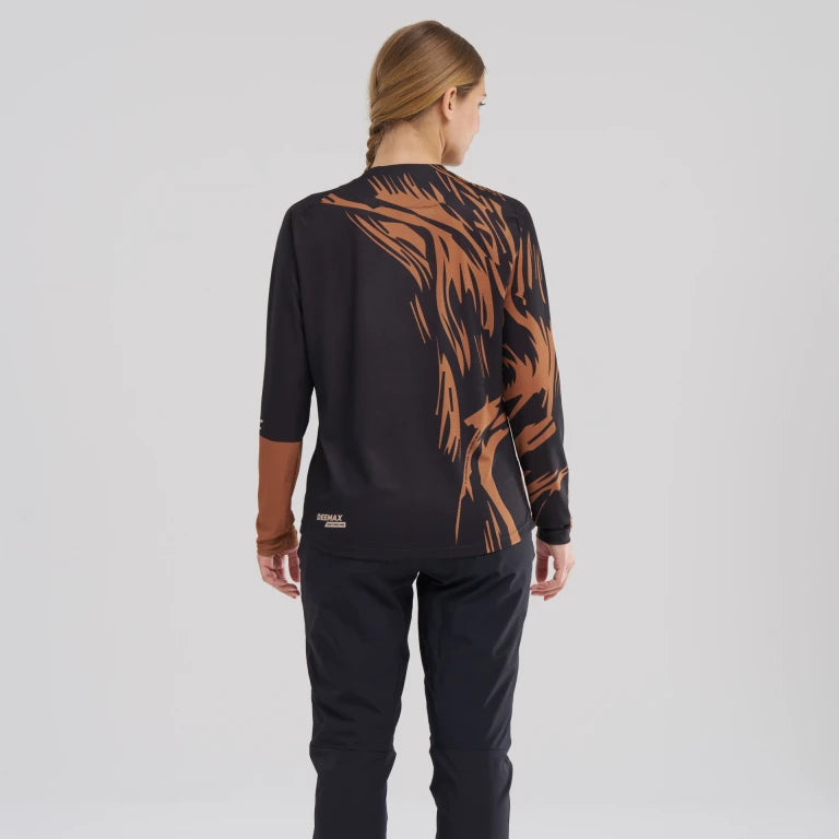 Trikot MAVIC DEEMAX ENDURO Langarm Damen Schwarz