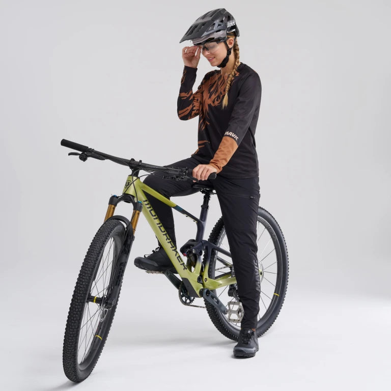 Trikot MAVIC DEEMAX ENDURO Langarm Damen Schwarz