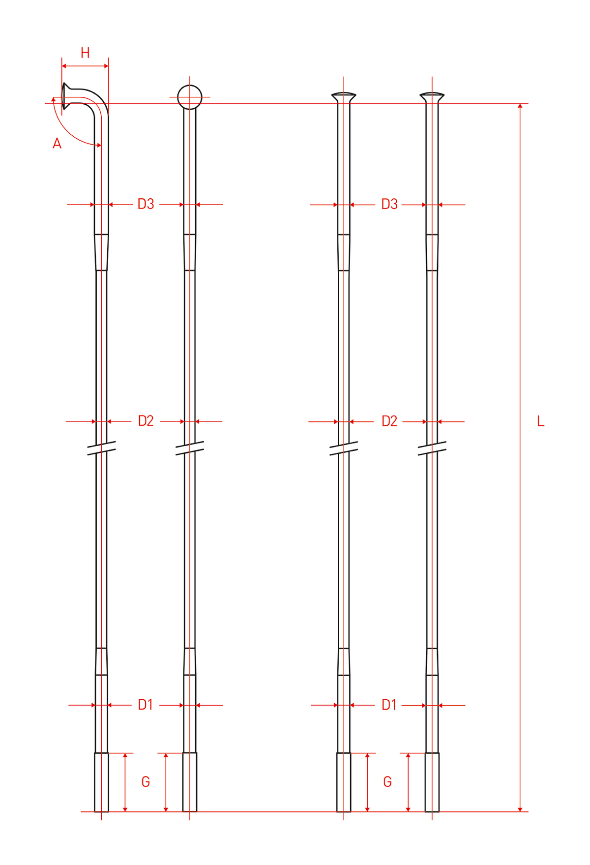 Spițe DT SWISS Champion 2.0 (x100)