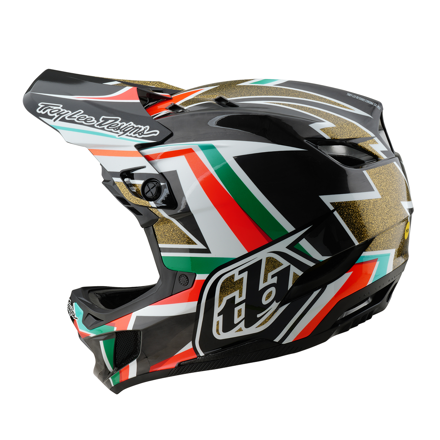Casco de MTB TROY LEE DESIGNS D4 CARBON MIPS Frames Negro/Oro