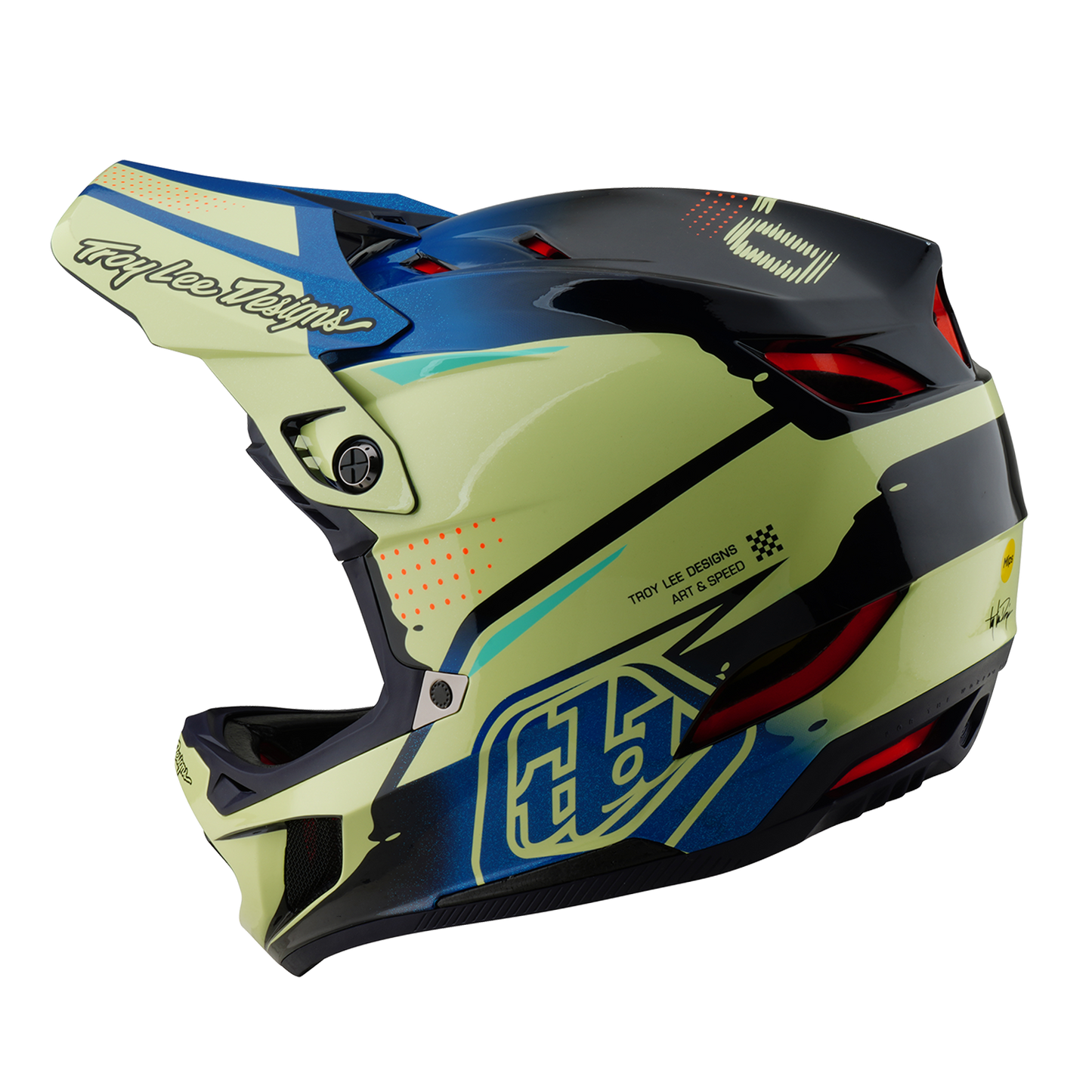 MTB-hjelm TROY LEE DESIGNS D4 COMPOSITE MIPS Drip Gul