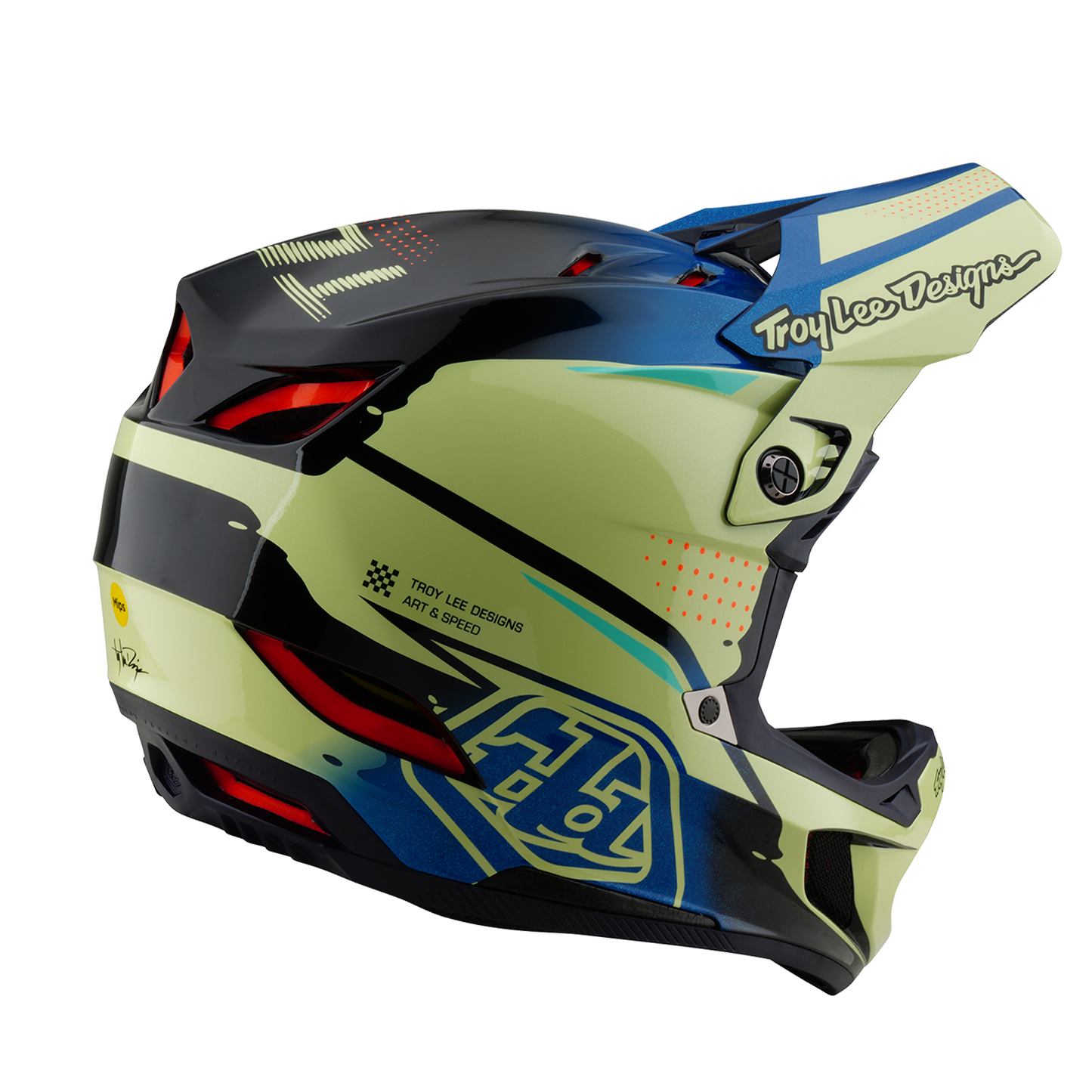 MTB-hjelm TROY LEE DESIGNS D4 COMPOSITE MIPS Drip Gul