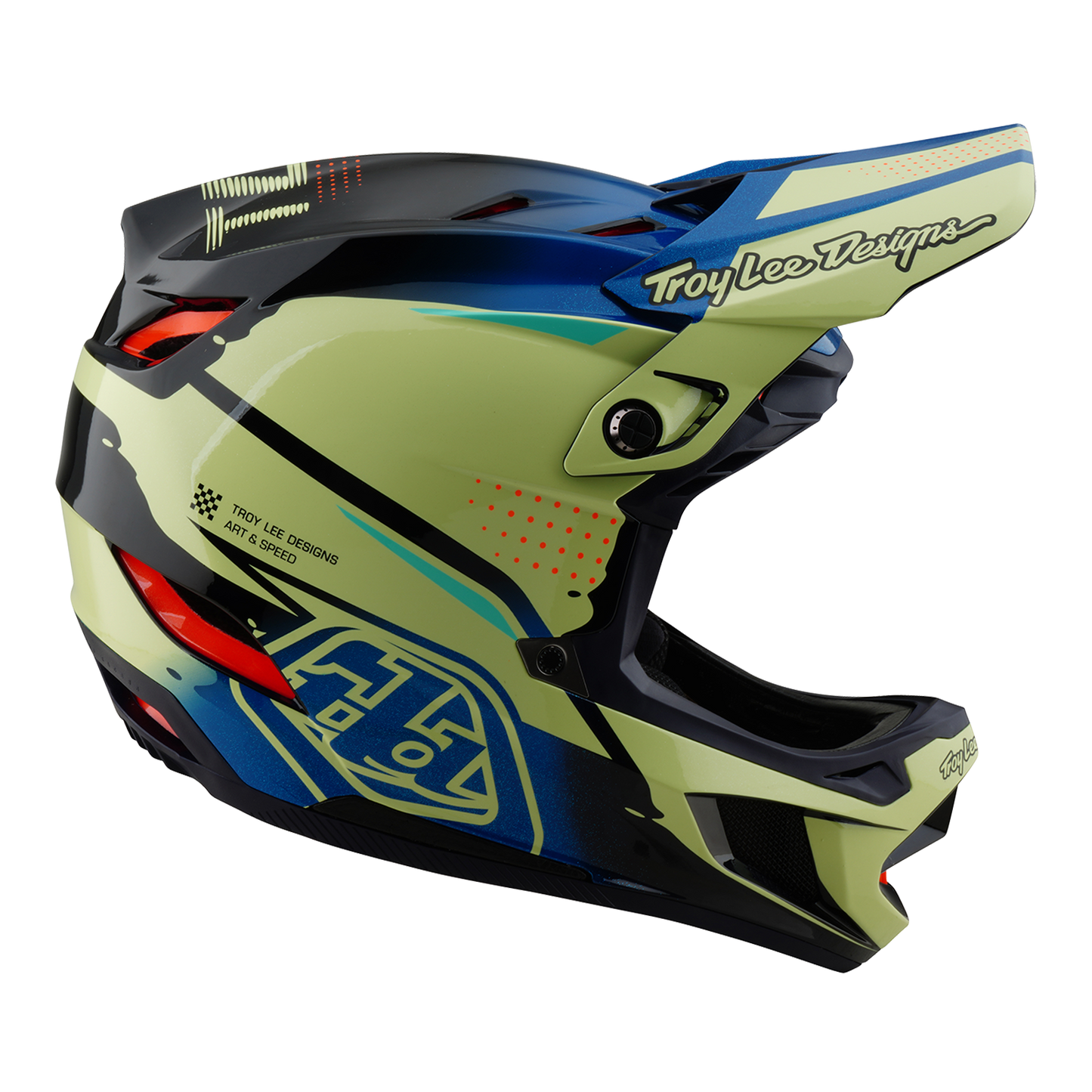 MTB-hjelm TROY LEE DESIGNS D4 COMPOSITE MIPS Drip Gul