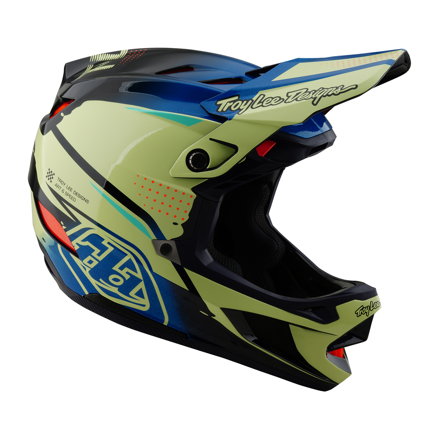 MTB-hjelm TROY LEE DESIGNS D4 COMPOSITE MIPS Drip Gul
