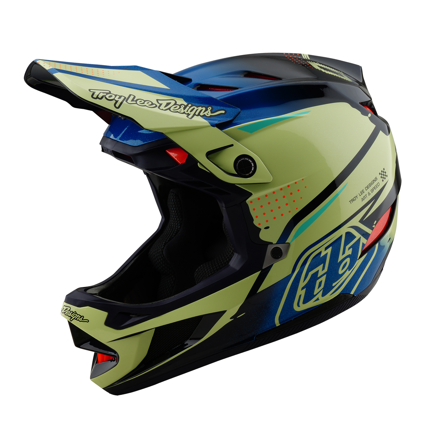 MTB-hjelm TROY LEE DESIGNS D4 COMPOSITE MIPS Drip Gul