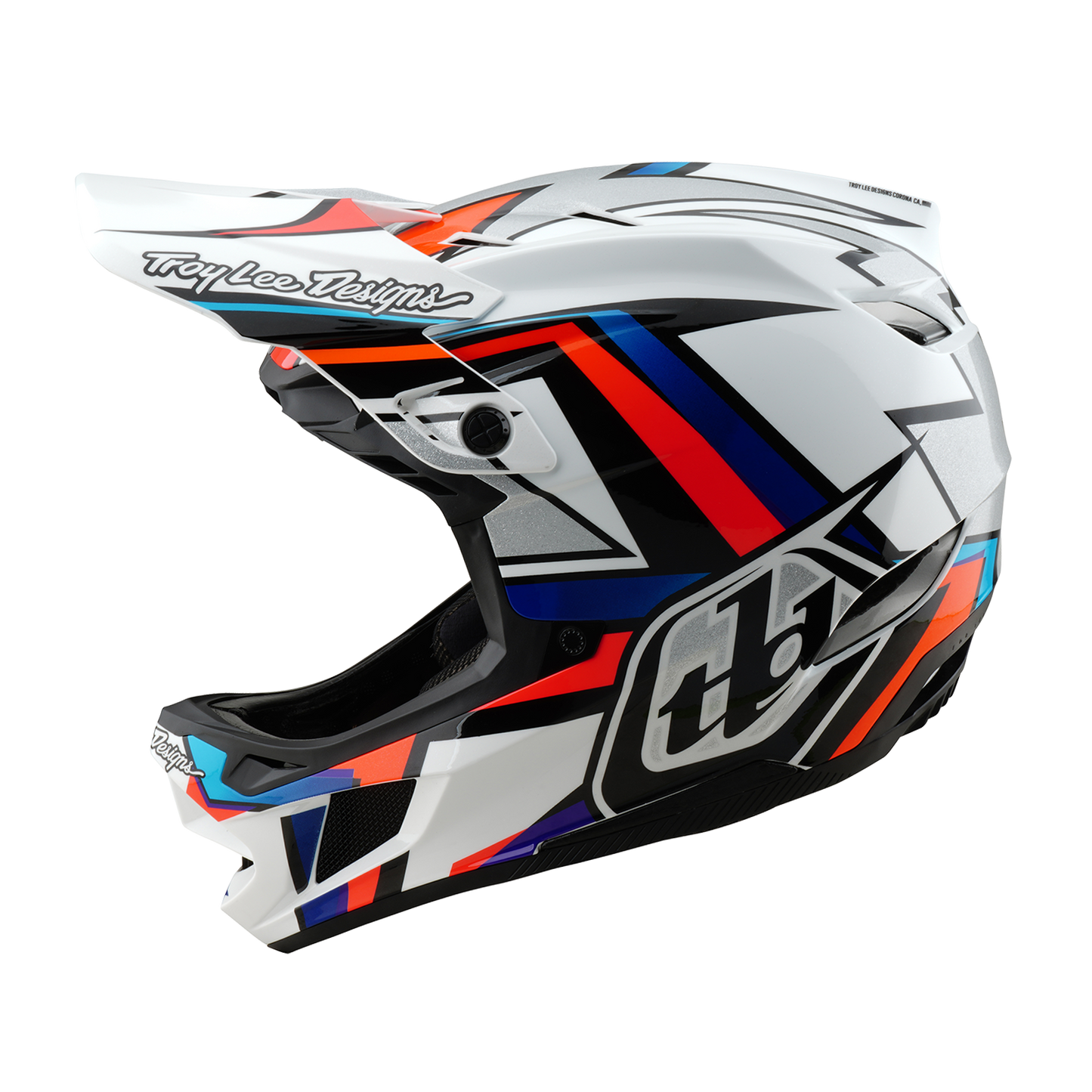 Casque VTT TROY LEE DESIGNS D4 COMPOSITE MIPS FRAMES Blanc/Gris