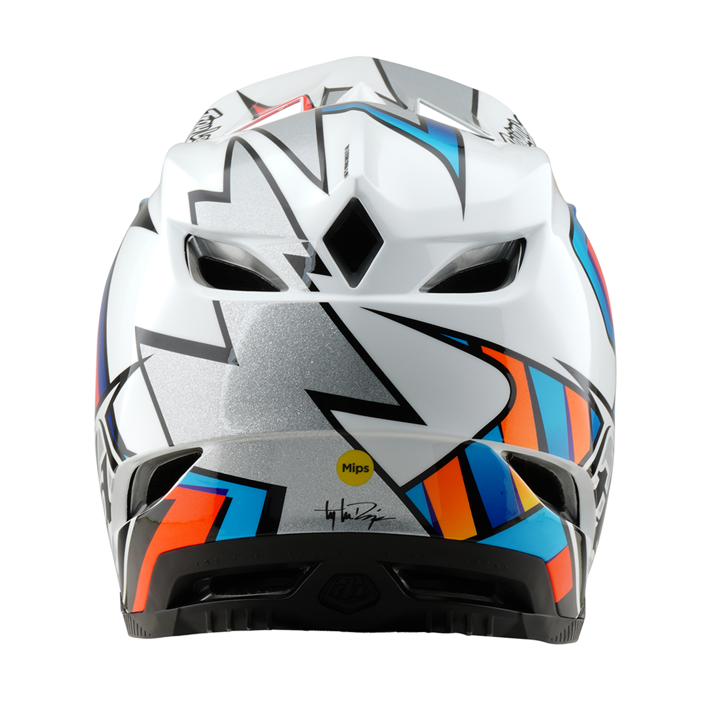 Casque VTT TROY LEE DESIGNS D4 COMPOSITE MIPS FRAMES Blanc/Gris