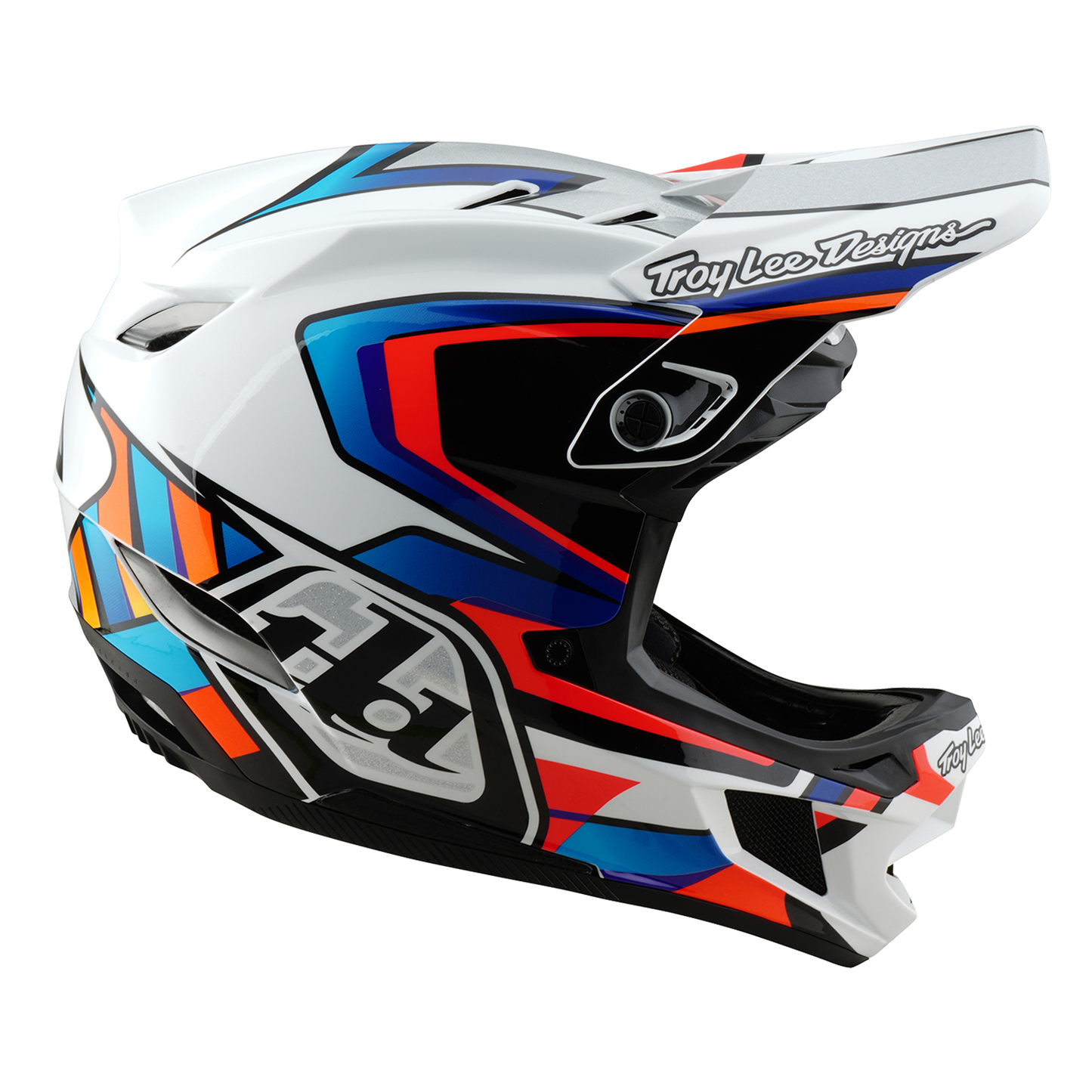 Casque VTT TROY LEE DESIGNS D4 COMPOSITE MIPS FRAMES Blanc/Gris