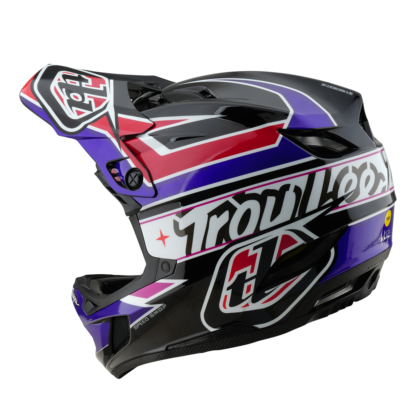 Casco MTB TROY LEE DESIGNS D4 POLYACRYLITE MIPS LINEAR Nero