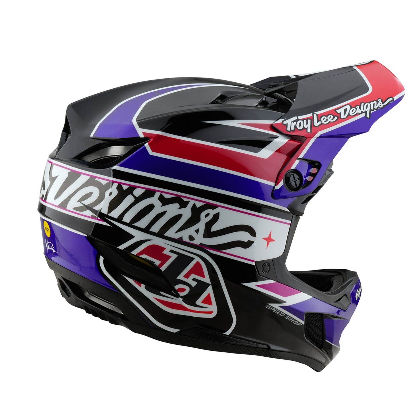 Casco MTB TROY LEE DESIGNS D4 POLYACRYLITE MIPS LINEAR Nero