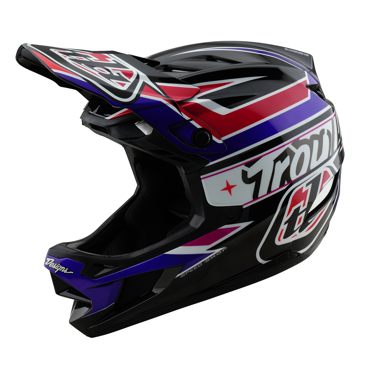 Casco MTB TROY LEE DESIGNS D4 POLYACRYLITE MIPS LINEAR Nero