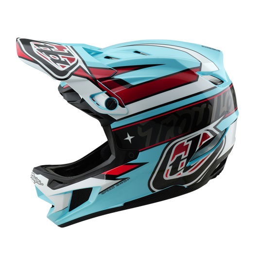 Casque VTT TROY LEE DESIGNS D4 POLYACRYLITE MIPS LINEAR Bleu