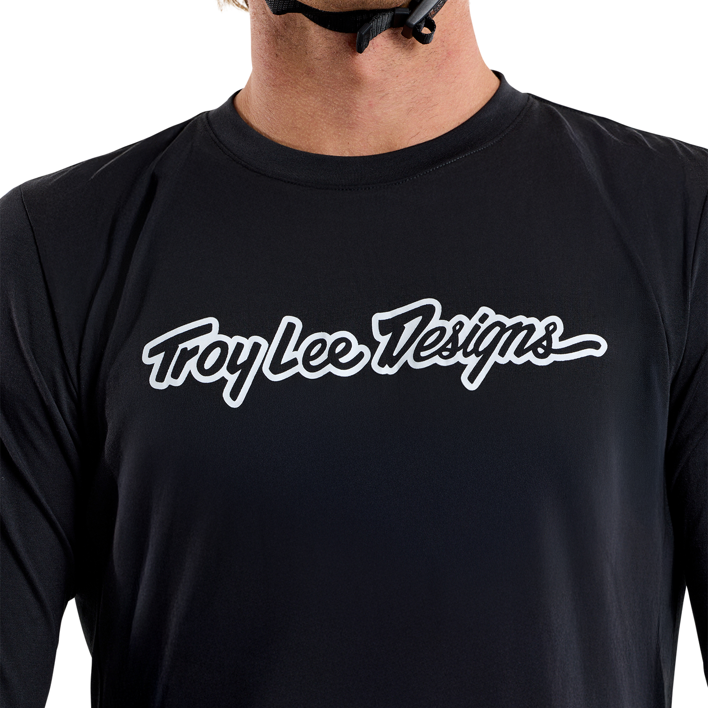Trikot TROY LEE DESIGNS SKYLINE RIDE TEE SIGNATURE Langarm Schwarz
