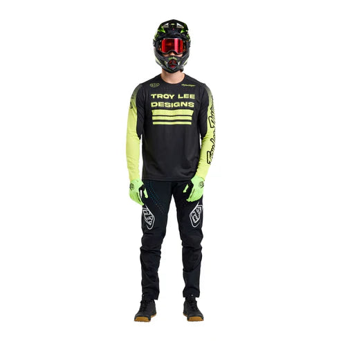 Maglia TROY LEE DESIGNS SPRINT Maniche Lunghe Nero/Giallo