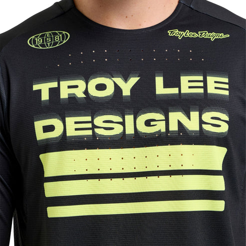 Maglia TROY LEE DESIGNS SPRINT Maniche Lunghe Nero/Giallo