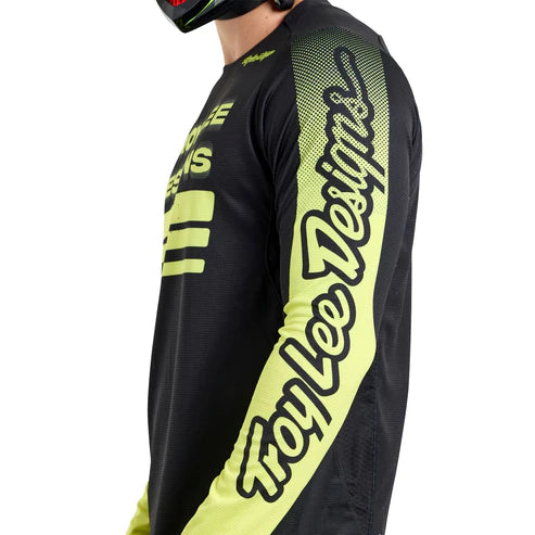 Maglia TROY LEE DESIGNS SPRINT Maniche Lunghe Nero/Giallo